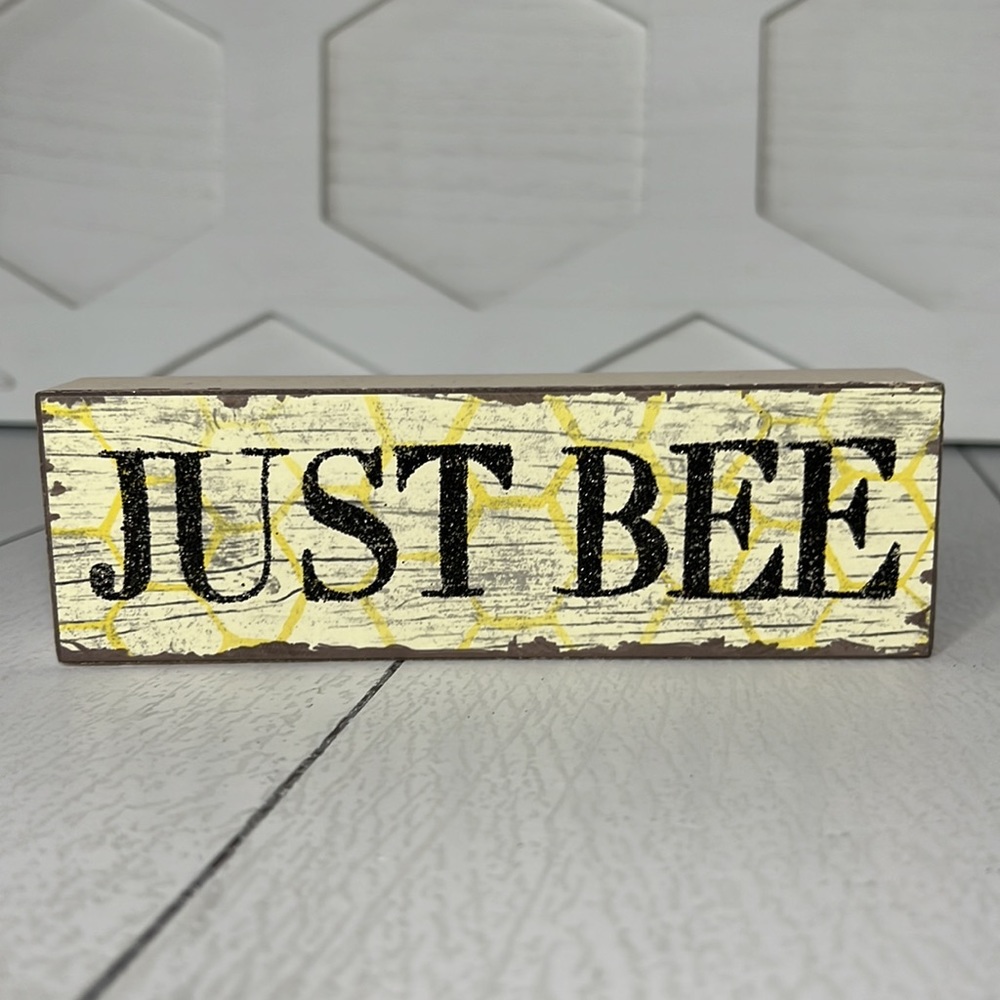 Just Bee Wood Table Decor Sunny Bee Honeycomb Promote Positivity Tea Party/Bride